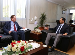 Minister of Foreign Affairs Özdil Nami received President of ALDE Graham Robert Watson in his office 